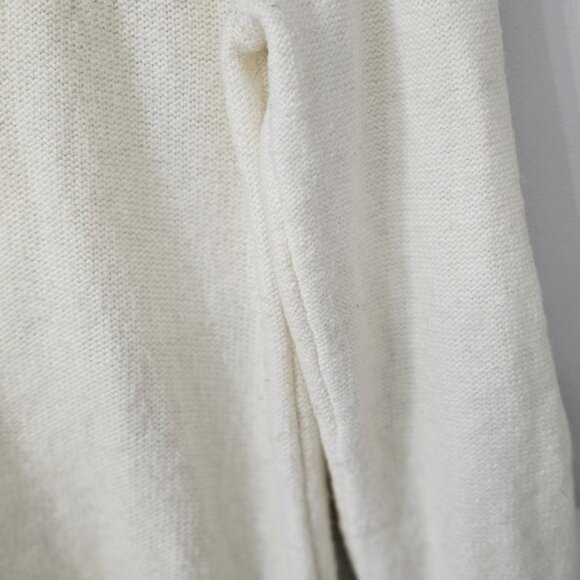 Talbots Fair Isle Sweater Lp Black White Fuzzy Nordick Ski Soft Wool Blend - Picture 8 of 11